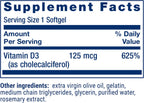 Life Extension Vitamina D3 125 mcg (5000 UI) – 60 Cápsulas Blandas