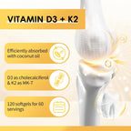 GPGP GreenPeople Vitamina D3 K2 5000 UI + 200 mcg MK-7, 120 Cápsulas Blandas (Pack de 2)