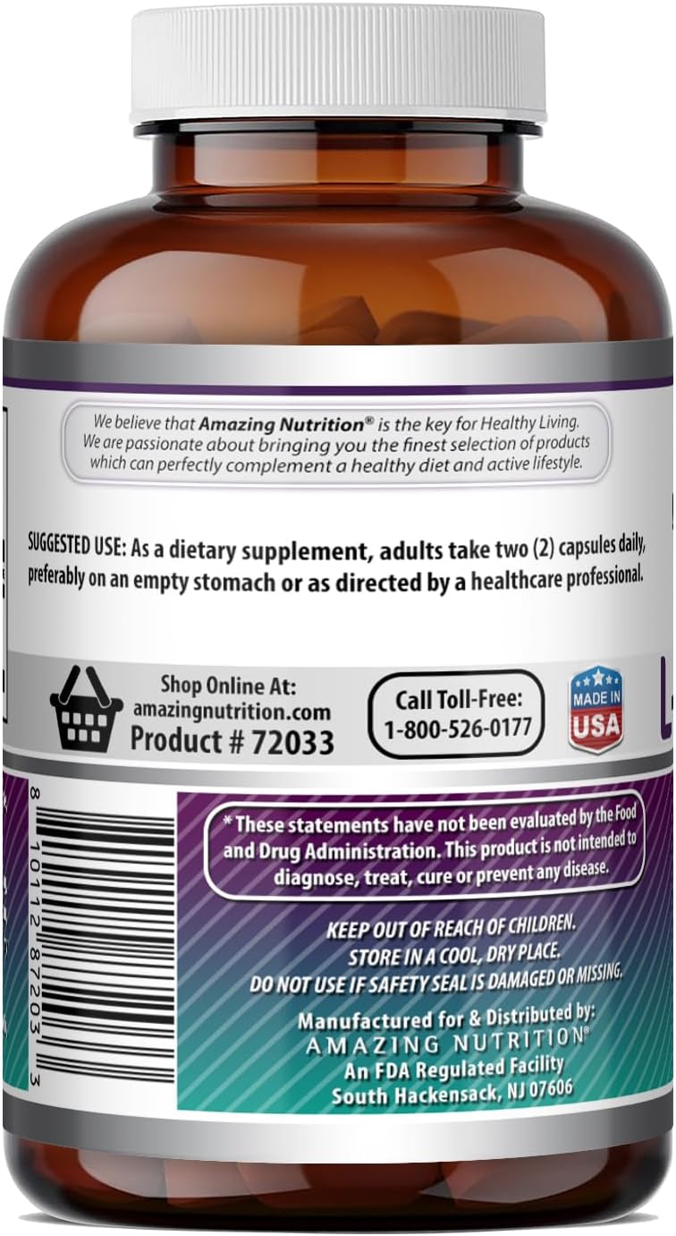 L-Metionina 1000 mg, 100 Cápsulas - Amazing Nutrition