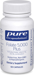 Pure Encapsulations Folato 5,000 Plus - Folato Activado, Vitamina B12 y B6 - 60 Cápsulas