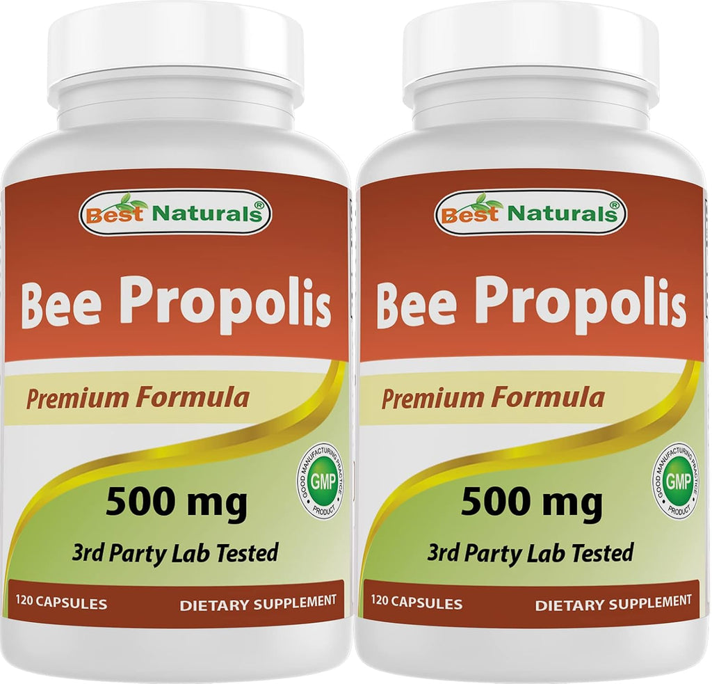Best Naturals Propóleo de Abeja 500 mg, 120 Cápsulas