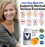 VITASUPPORTMD Vein Formula – Suplemento para la Circulación y Salud Venosa, 60 Cápsulas, Diosmina Hesperidina 667 mg (MPFF) con Bioflavonoides Micronizados
