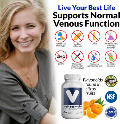 VITASUPPORTMD Vein Formula – Suplemento para – Favorecer el equilibrio normal de líquidos en las piernas. – Image 3