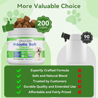 Woooha Probióticos para Perros con 6 Mil Millones UFC, Prebióticos y Enzimas Digestivas - 100 Masticables
