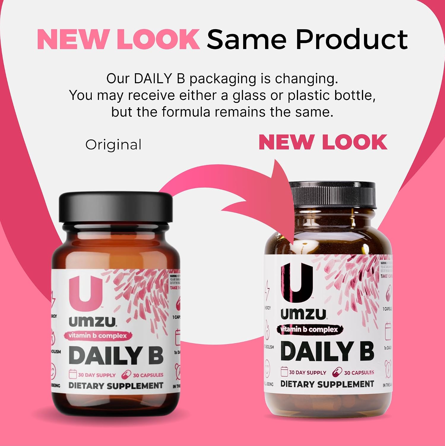 UMZU Daily B - Complejo Completo de Vitaminas B con B1, B2, B3, B5, B6, B7, B9 y B12