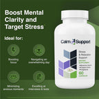 CalmSupport: Complemento para el Estrés y la Relajación - Ashwagandha, Valeriana, GABA - 60 Cápsulas