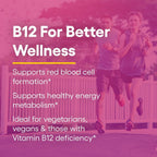 Natural Factors Vitamina B12 Metilcobalamina 1000 mcg Comprimidos de Disolución Rápida