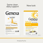 Genexa Gotas de Vitamina D3 para Bebés, Orgánicas, Sabor Vainilla, 90 Dosis