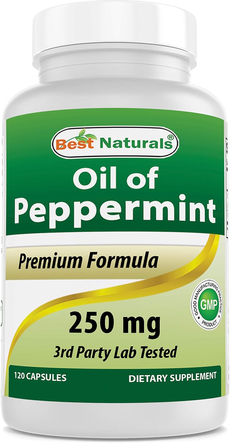 Best Naturals Aceite de Menta 250 mg, 120 Cápsulas (Pack de 2)