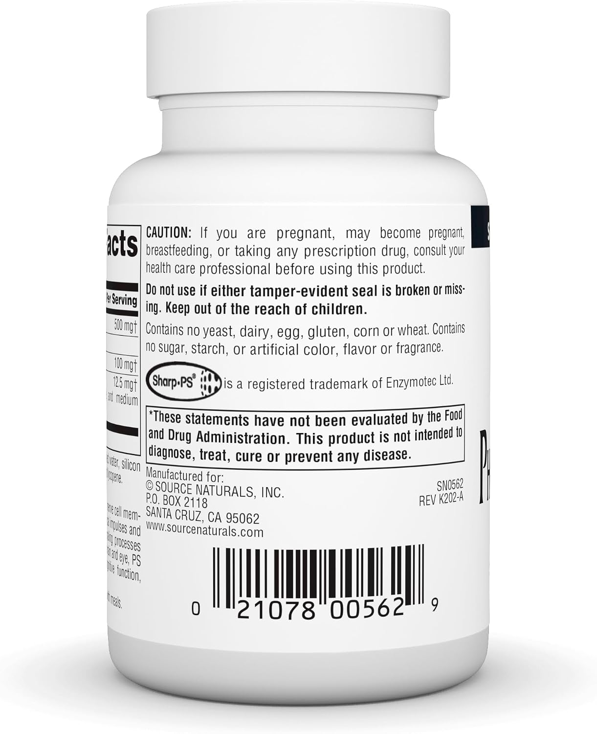 Source Naturals Fosfatidilserina Complejo 500mg – 60 Cápsulas Blandas