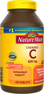 Nature Made Vitamina C Masticable 500 mg, 150 Comprimidos