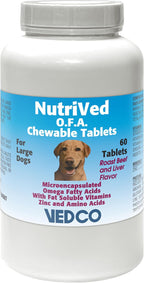 Vedco 60 Comprimidos Masticables Nutrived O.F.A. para Perros Grandes