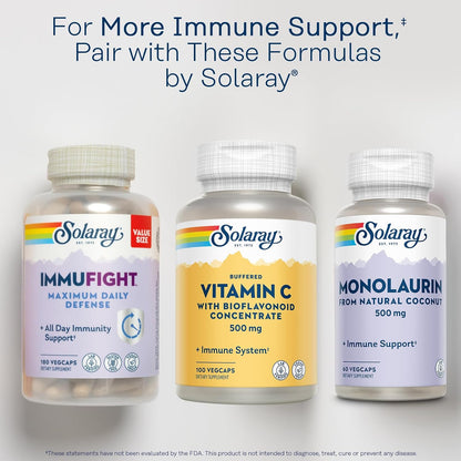 SOLARAY Vitamina C Tamponada 500 mg con Bioflavonoides, Escaramujo y Acerola - 100 Cápsulas Veganas – Image 6