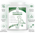Multivitamínico 22 en 1 para perros - Vitaminas y minerales con calcio, zinc, hierro y complejo B | Apoyo inmunitario, piel, huesos y energía | Sabor pollo | 120 comprimidos