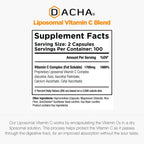DACHA Vitamina C Liposomal Natural - 1700 mg, 200 Cápsulas - Alta Absorción, Vegano