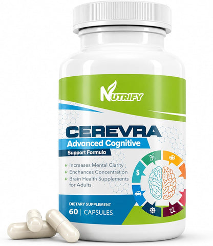 Cerevra - Potente Nootrópico, Máxima Absorción, Sin OGM, Fabricado en EE. UU. – Image 1