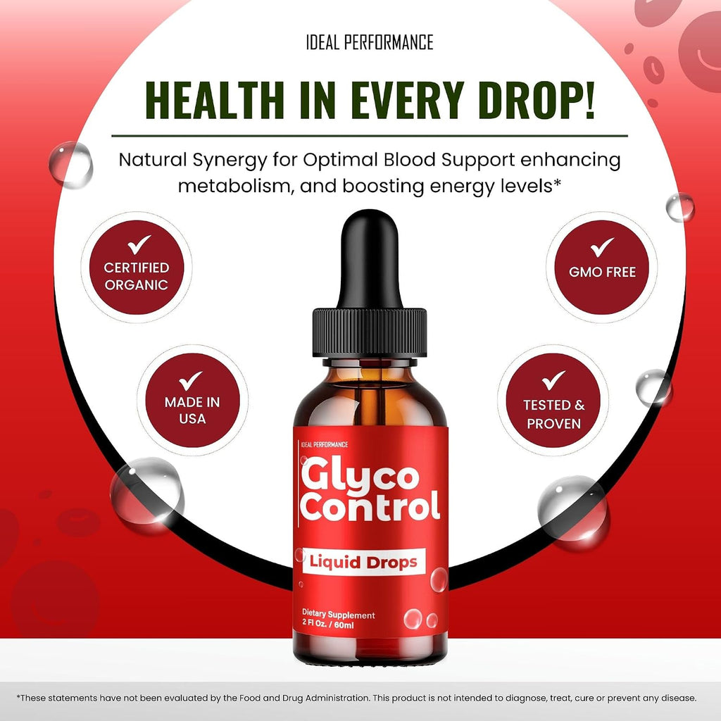 Glyco Control Drops – Gotas Líquidas de Fórmula Natural para la Salud Sanguínea (5 Envases)