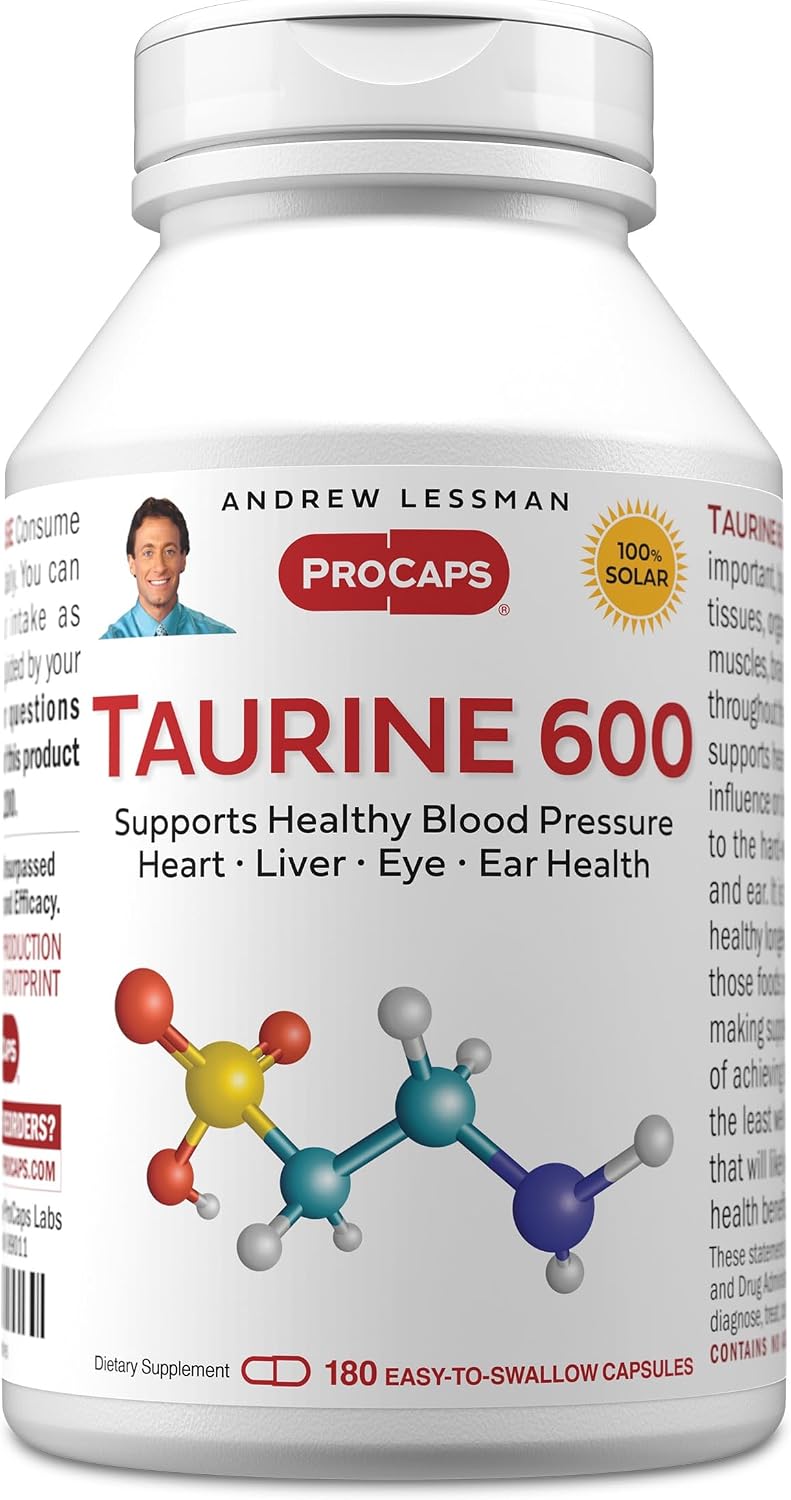 ANDREW LESSMAN Taurina 600 mg – 60 Cápsulas