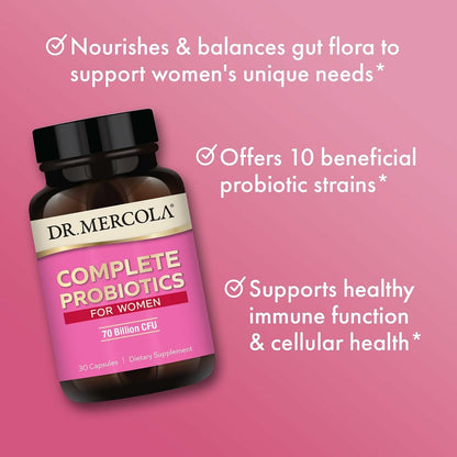 Dr. Mercola Complete Probiotics for Women - 70B UFC - 30 Cápsulas – Image 4