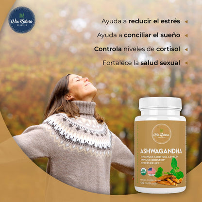 Cápsulas de Ashwagandha 1000 mg | Suplemento Herbal Orgánico | 120 Cápsulas – Image 5