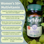 EarthFirst Organic Multivitamínico Diario para Mujeres 50+ 60 Comprimidos