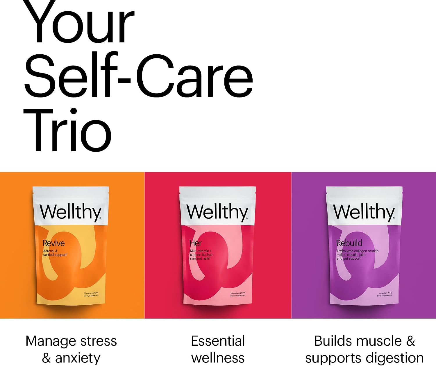 Wellthy Her Multivitamínico Diario Vegano para Mujeres (30 Días)