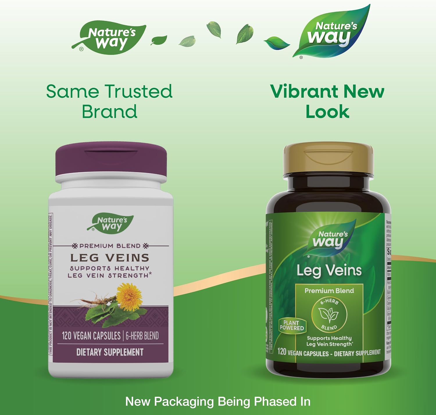 Nature's Way Leg Veins Support Blend, con Tru-OPCSTM, 120 cápsulas vegetales (Pack de 2)