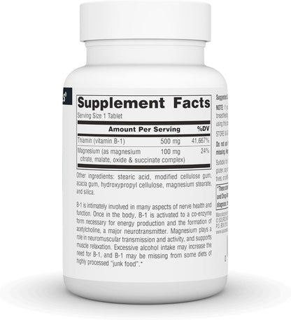 Source Naturals Vitamina B1 (Tiamina) 500 – Contribuye al funcionamiento normal del sistema nervioso. – Image 2