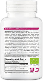 Cápsulas de Aronia Ecológica – Chokeberry Negro – 500 mg, 90 Cápsulas Veganas