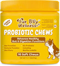 Probióticos Vet Strength para Perros - Alivio Digestivo e Inmunitario - Sabor Calabaza, 90 Masticables