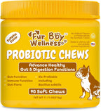 Probióticos Vet Strength para Perros - Alivio Digestivo e Inmunitario - Sabor Calabaza, 90 Masticables
