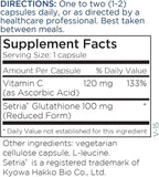 Metabolic Maintenance L-Glutatión 100 mg - Suplemento de Glutatión Reducido - Antioxidante y Apoyo Celular - Hipoalergénico y No OGM - 60 Cápsulas
