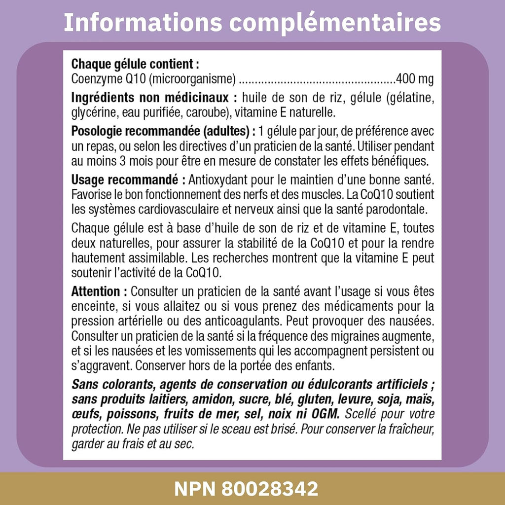 Bioclinic Naturals CoQ10 400 mg, 30 Cápsulas Blandas