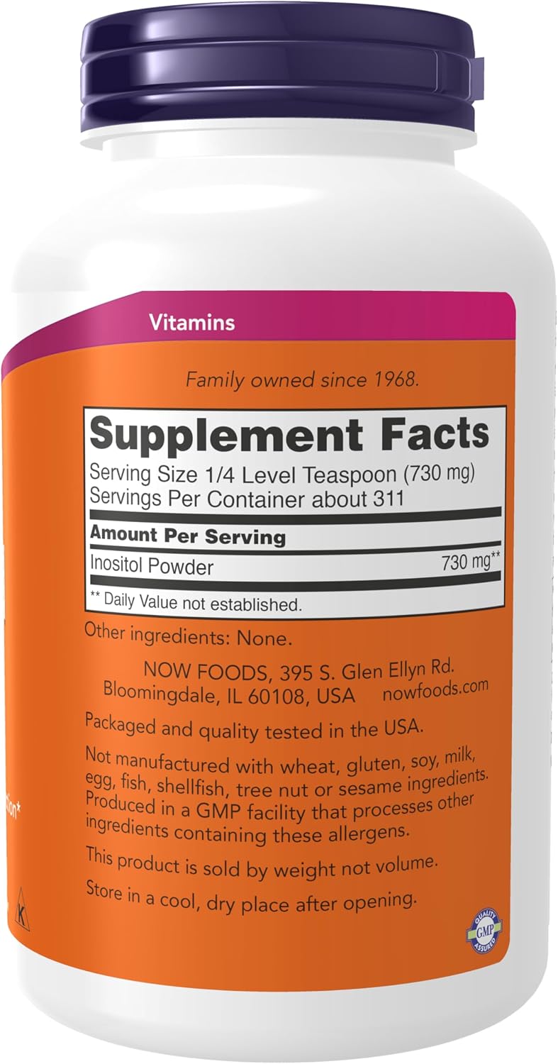 NOW Foods Inositol Powder, 8 oz (227 g) - Pure Myo-Inositol