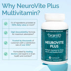 BRAINMD Dr Amen NeuroVite Plus - 120 Capsules - Multivitamin and Mineral Supplement, Enriched with Phytonutrients, Enzymes and Whole Foods - Gluten Free - 30 Servings