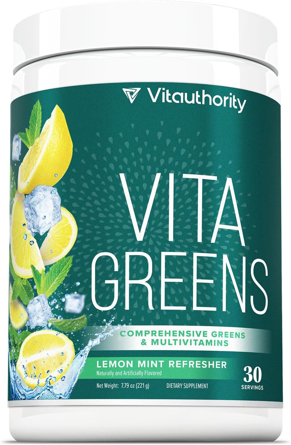 Vitauthority Vita Greens Superfood Powder - Multivitamínico Diario con Probióticos y Prebióticos