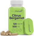 Extracto de Bergamota 500mg - 120 Cápsulas Vegetarianas - 40% Flavanonas Polifenólicas - 4 Meses de Suministro - Antioxidante Natural - LongLifeNutri