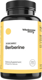 Wholesome Story Berberina 1500mg - 90 Cápsulas de Berberina HCL con 97% de Pureza Estandarizada