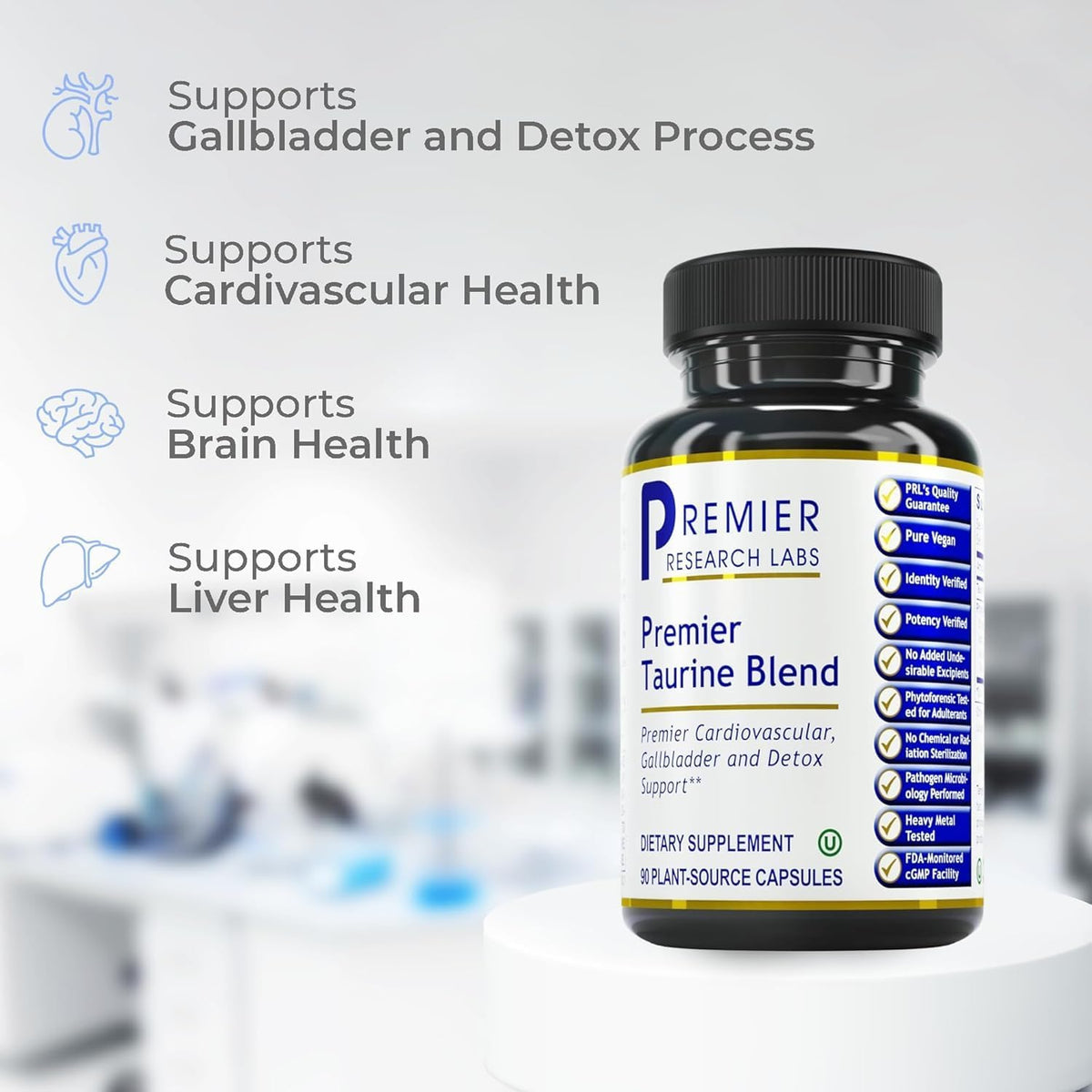 Taurine Blend de Premier Research Labs - 90 Cápsulas Vegetales – Image 4