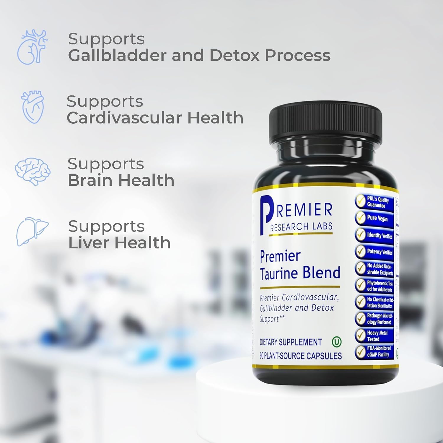 Taurine Blend de Premier Research Labs - 90 Cápsulas Vegetales