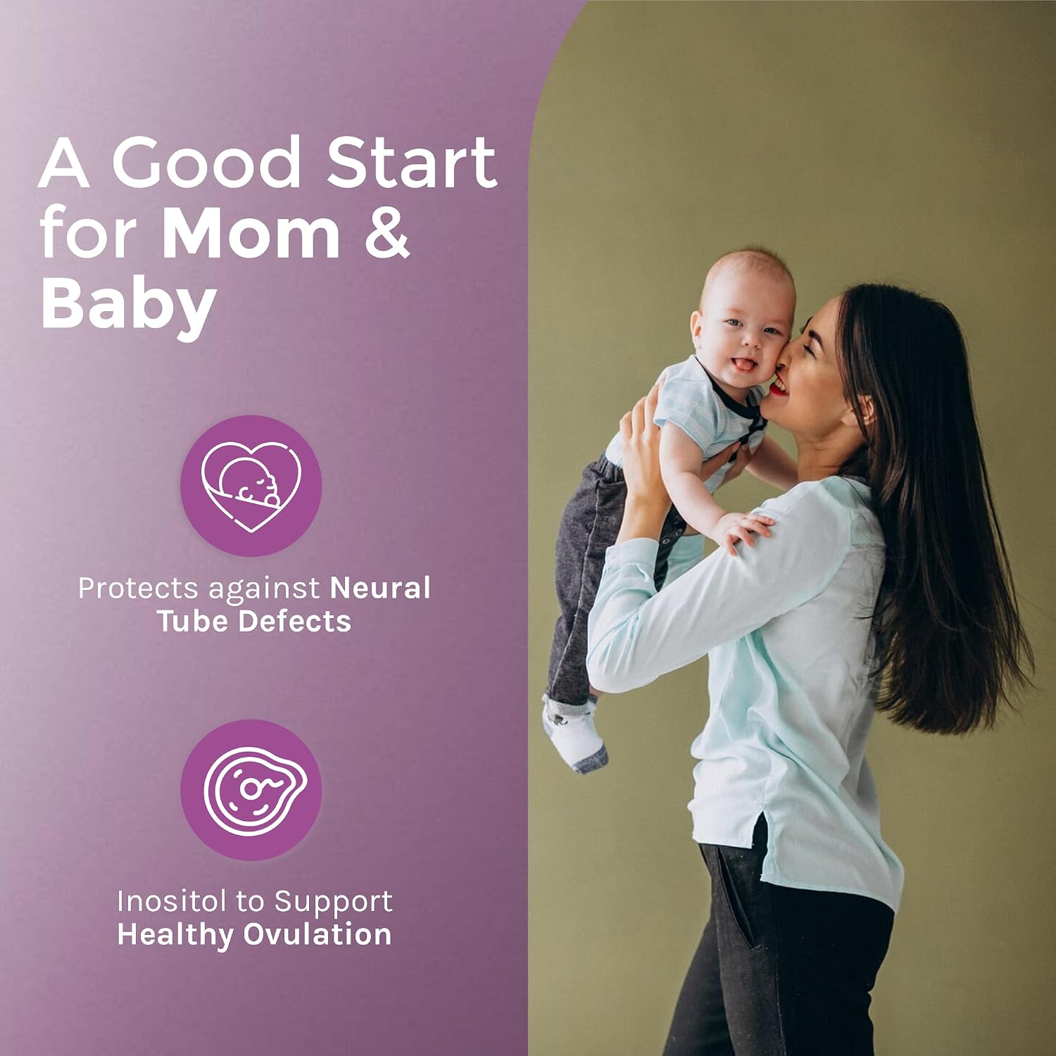 MedFertil Fertility Support, Vitaminas Prenatales con Hierro, Myo Inositol, Ácido Fólico, Yodo, Biotina y Vitaminas B, 30 Comprimidos (Suministro de 1 Mes)