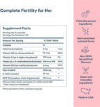 BabyRx Complete Fertility+ – Suplemento de Fertilidad con Myo-Inositol, D-Chiro Inositol, Folato, Vitamina D3 y B12 | 90 Cápsulas