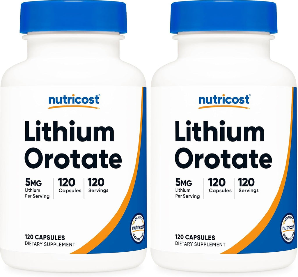 Nutricost Orotato de Litio 5mg, 120 Cápsulas