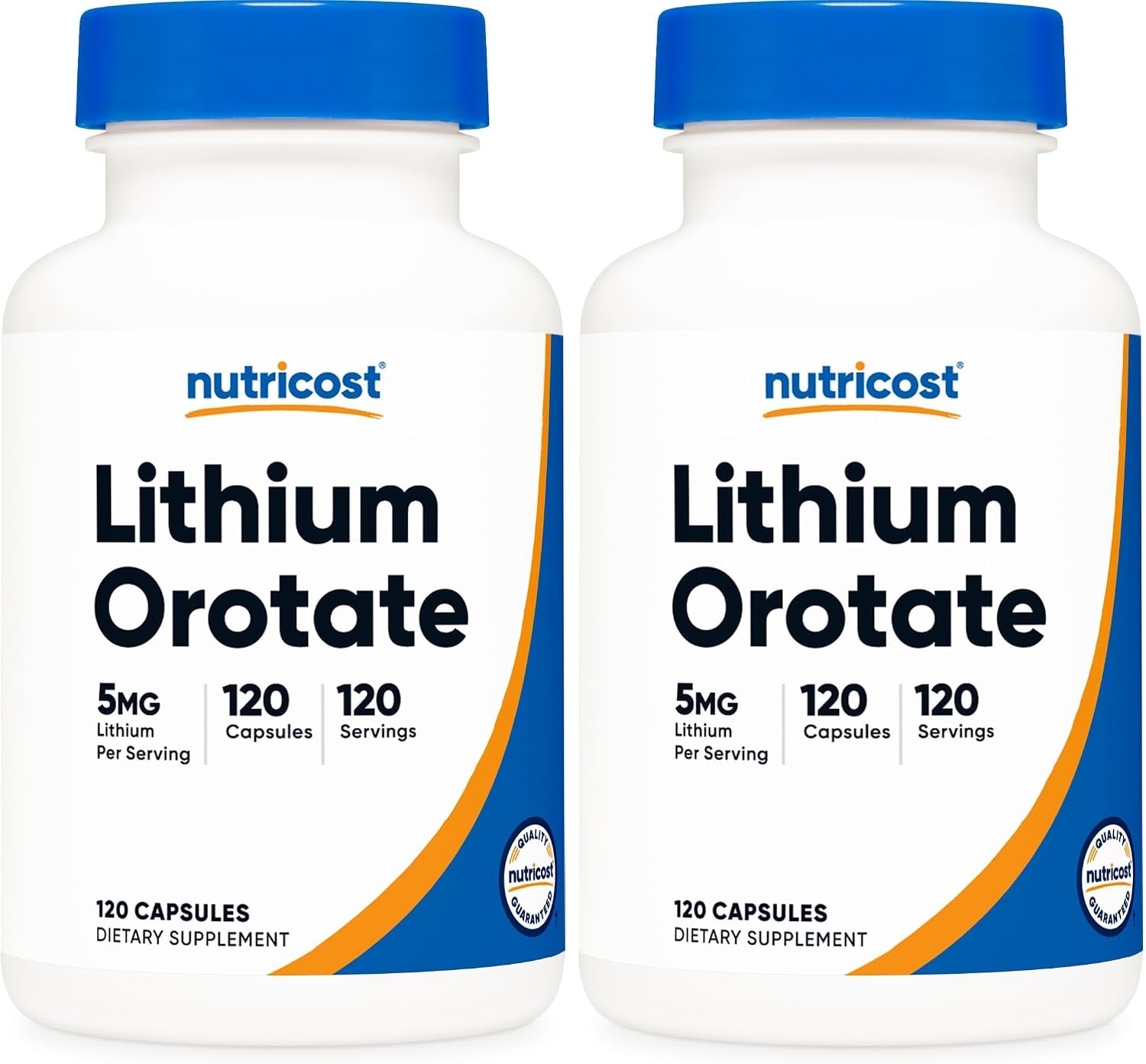Nutricost Orotato de Litio 5mg, 120 Cápsulas