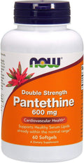 Pantethine 600 mg, 60 Softgels (Pack de 4) - NOW Foods