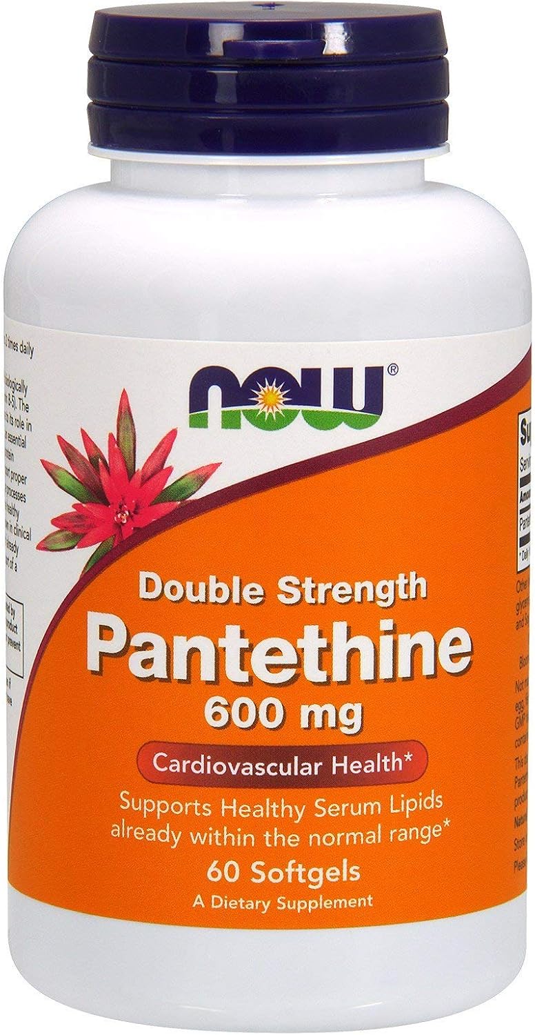 Pantethine 600 mg, 60 Softgels (Pack de 4) - NOW Foods
