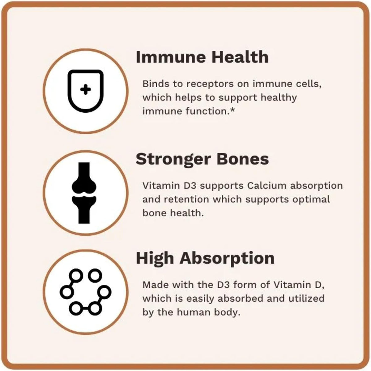 Utzy Naturals Vitamina D3 5000 UI | – Sistema inmunitario: Desempeña un papel en el funcionamiento normal del – Image 4