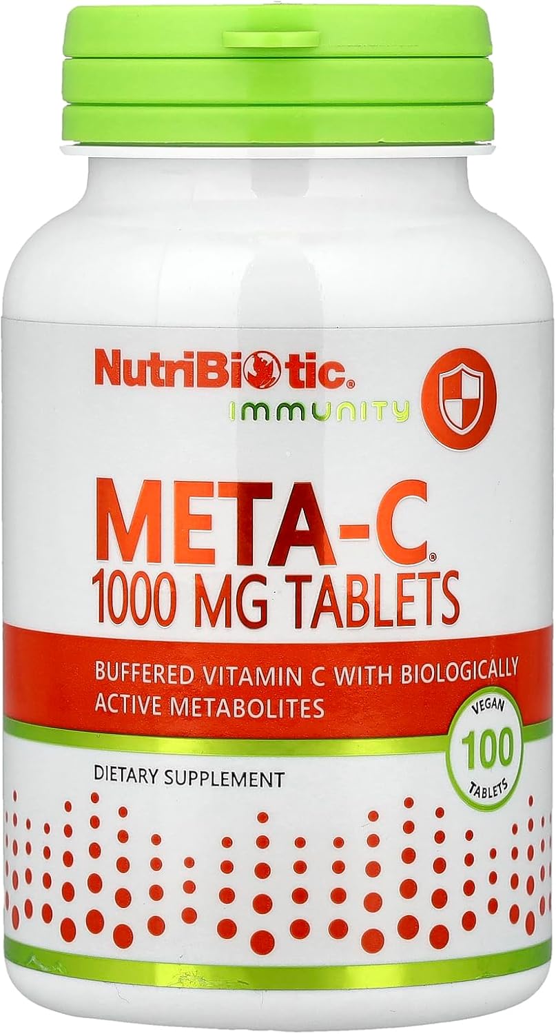 NutriBiotic Vitamina C Tamponada, 500 mg, 100 Cápsulas