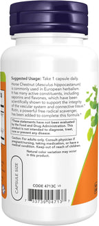 NOW Foods, Horse Chestnut Extract 300 mg with Rutin, Circulatory Support, 90 Vegan Capsules