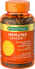 Nature's Bounty Vitamina C 24h Apoyo Inmunológico con Zinc y Vitamina D, 1000mg Ester-C, 100 Cápsulas Blandas